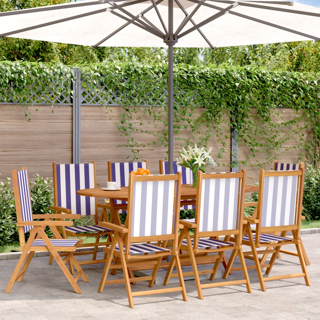 vidaXL Tuinstoelen 4 st massief hout en stof crèmewit