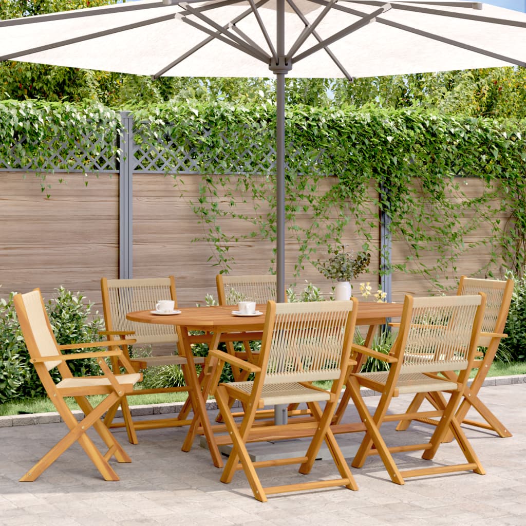 vidaXL Tuinstoelen 4 st inklapbaar massief acaciahout zwart