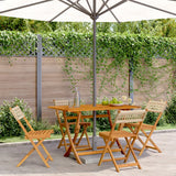 vidaXL Tuinstoelen 4 st inklapbaar poly rattan en massief hout zwart