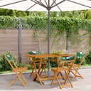 vidaXL Tuinstoelen 4 st inklapbaar massief hout et stof crèmewit