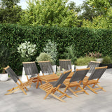 vidaXL Tuinstoelen 2 st massief acaciahout en polypropeen grijs