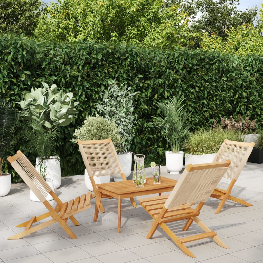 vidaXL Tuinstoelen 2 st massief acaciahout en polypropeen grijs