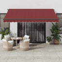 vidaXL Luifel automatisch uittrekbaar 350x250 cm crèmekleurig