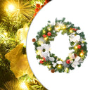vidaXL Kerstkrans met LED-verlichting Groen 60 cm PVC