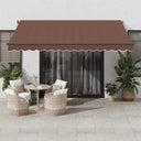 vidaXL Luifel automatisch uittrekbaar 350x250 cm crèmekleurig