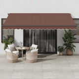 vidaXL Luifel automatisch uittrekbaar 350x250 cm crèmekleurig