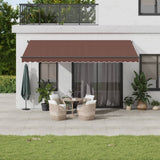 vidaXL Luifel automatisch uittrekbaar 350x250 cm crèmekleurig