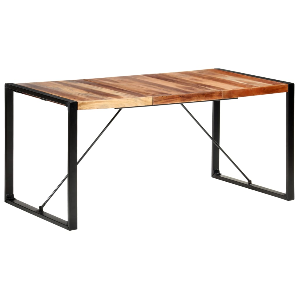 vidaXL Eettafel 120x60x75 cm massief hout