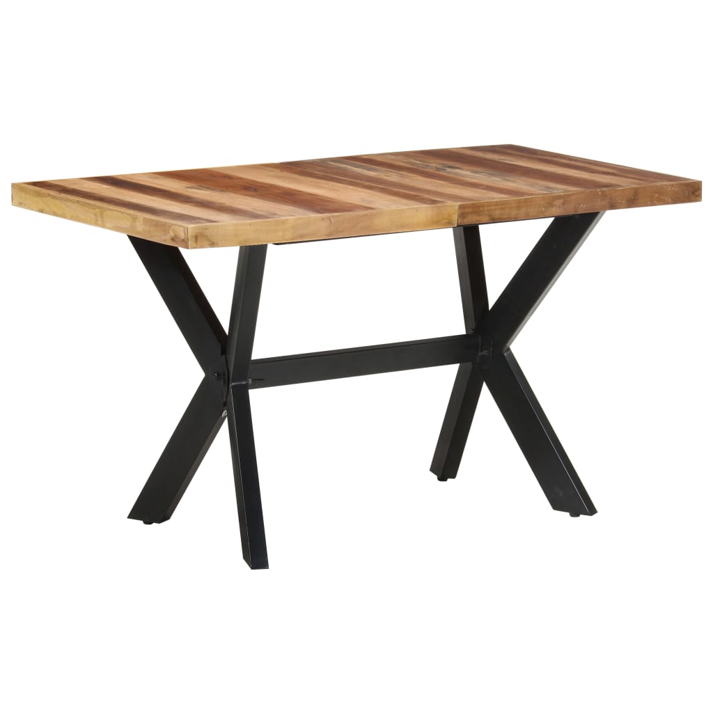 vidaXL Eettafel 120x60x75 cm massief hout met honingkleurige afwerking