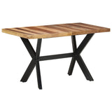 vidaXL Eettafel 120x60x75 cm massief hout met honingkleurige afwerking