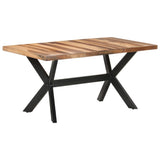 vidaXL Eettafel 120x60x75 cm massief hout met honingkleurige afwerking