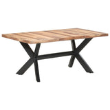 vidaXL Eettafel 120x60x75 cm massief hout met honingkleurige afwerking
