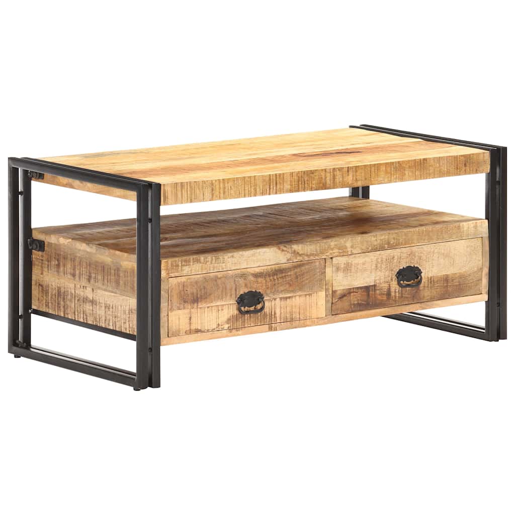 vidaXL Salontafel 100x55x45 cm ruw mangohout