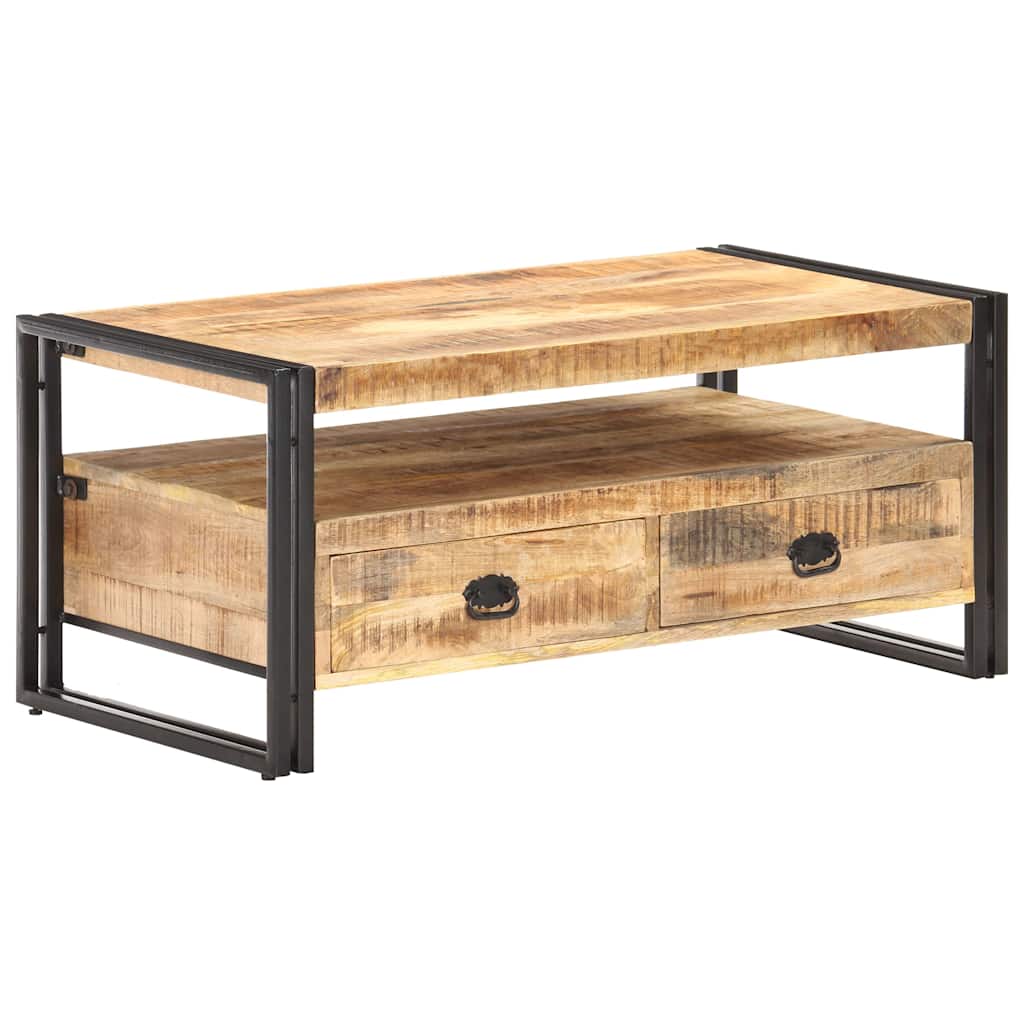 vidaXL Salontafel 100x55x45 cm ruw mangohout