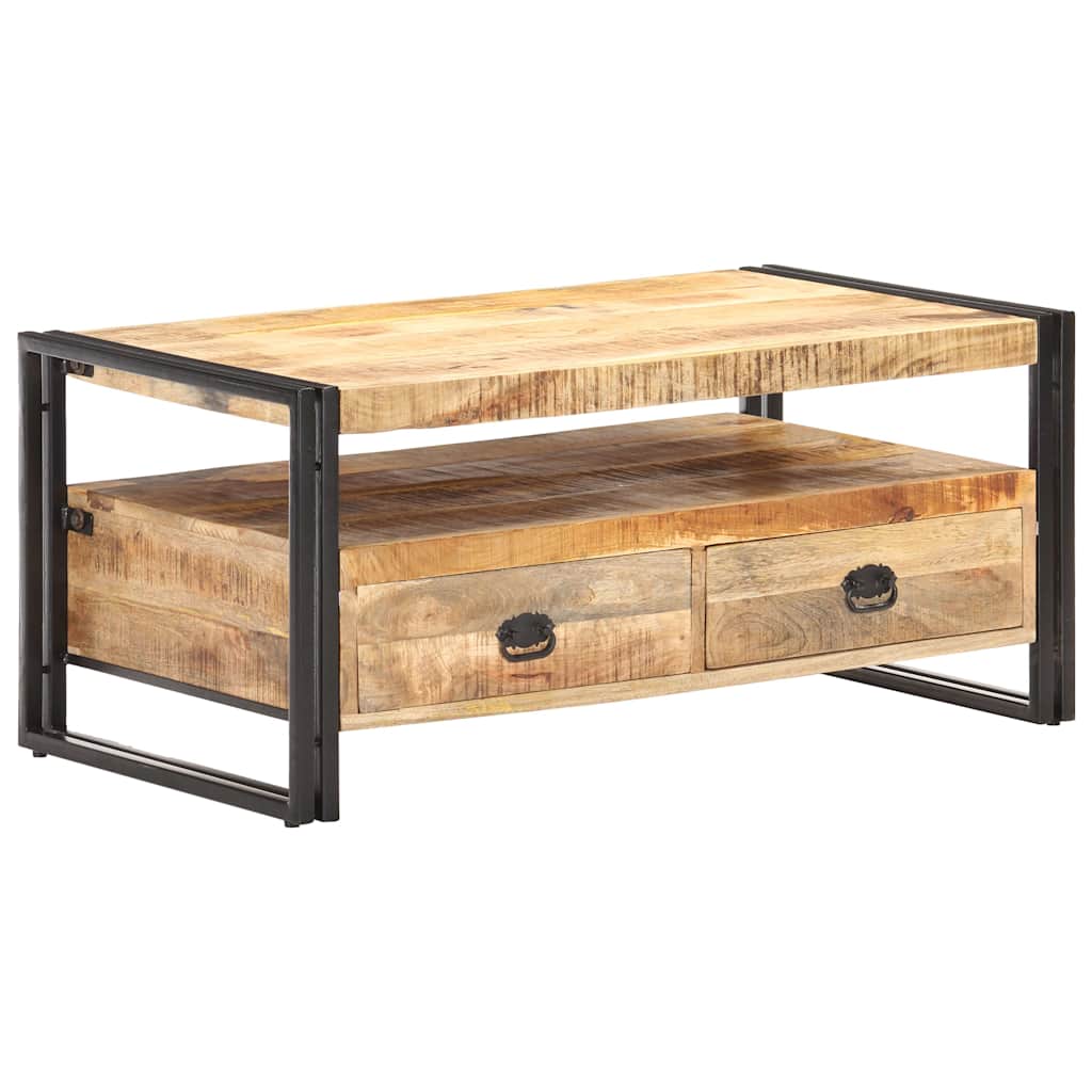 vidaXL Salontafel 100x55x45 cm ruw mangohout