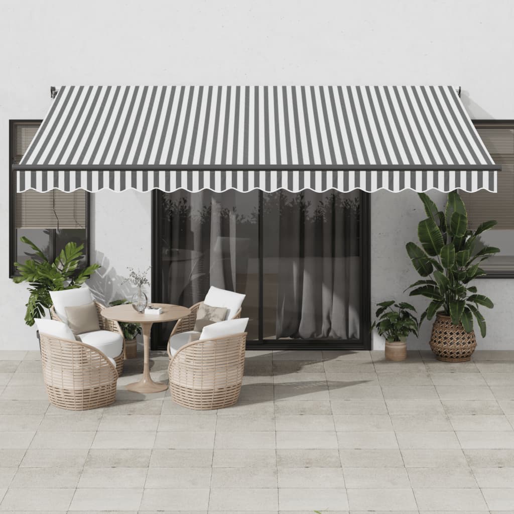 vidaXL Luifel automatisch uittrekbaar 350x250 cm crèmekleurig
