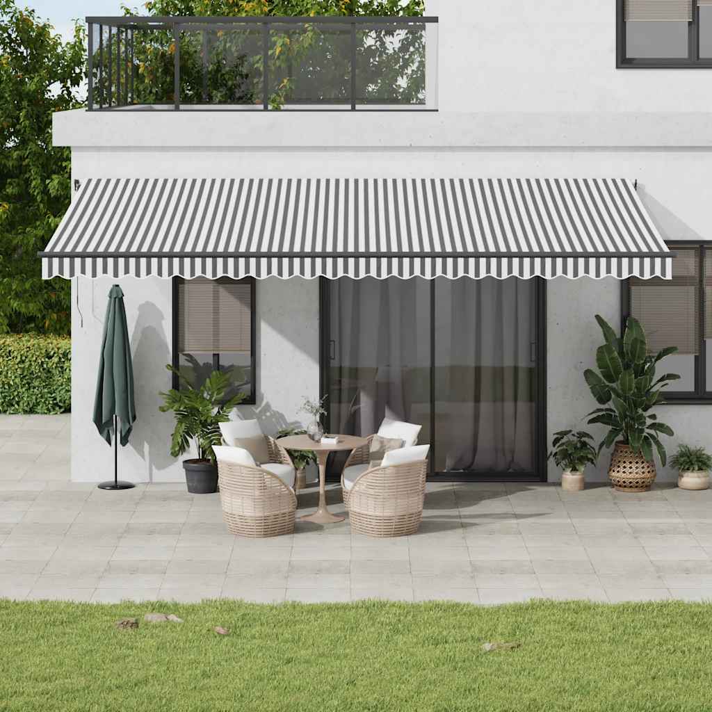 vidaXL Luifel automatisch uittrekbaar 350x250 cm crèmekleurig