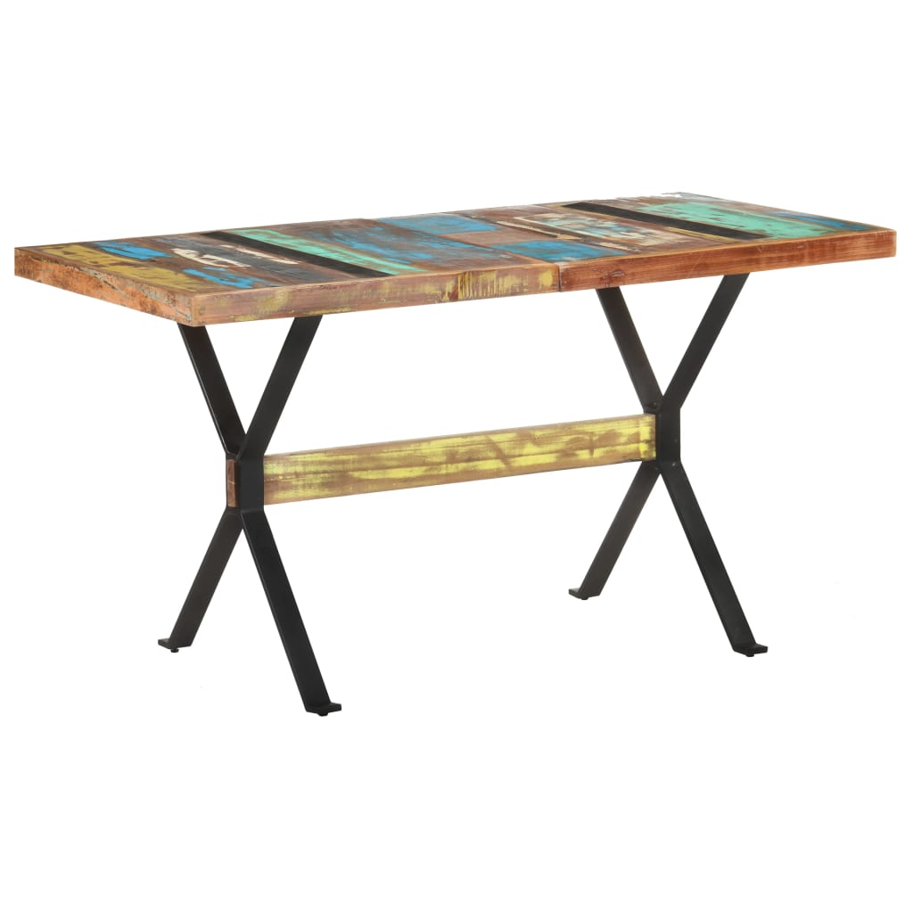vidaXL Eettafel 120x60x76 cm bois massif recyclé