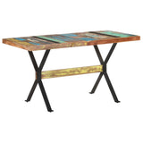 vidaXL Eettafel 120x60x76 cm bois massif recyclé