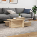 vidaXL Salontafels 2 st bewerkt hout wit