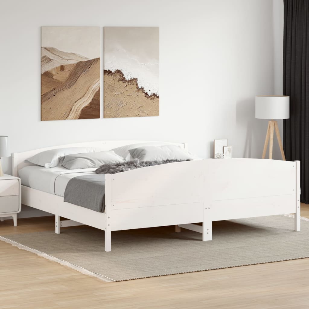 vidaXL Bedframe zonder matras massief grenenhout 200x200 cm