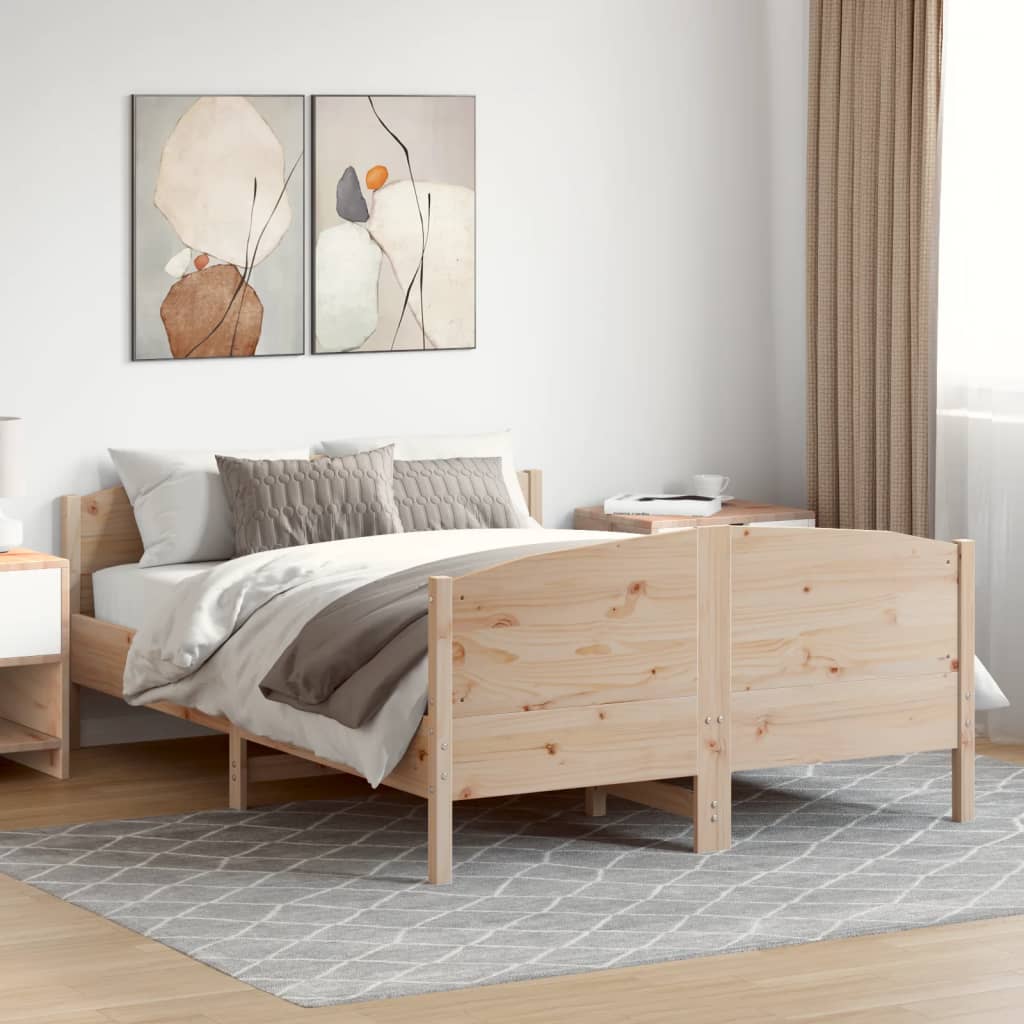 vidaXL Bedframe zonder matras massief grenenhout 200x200 cm