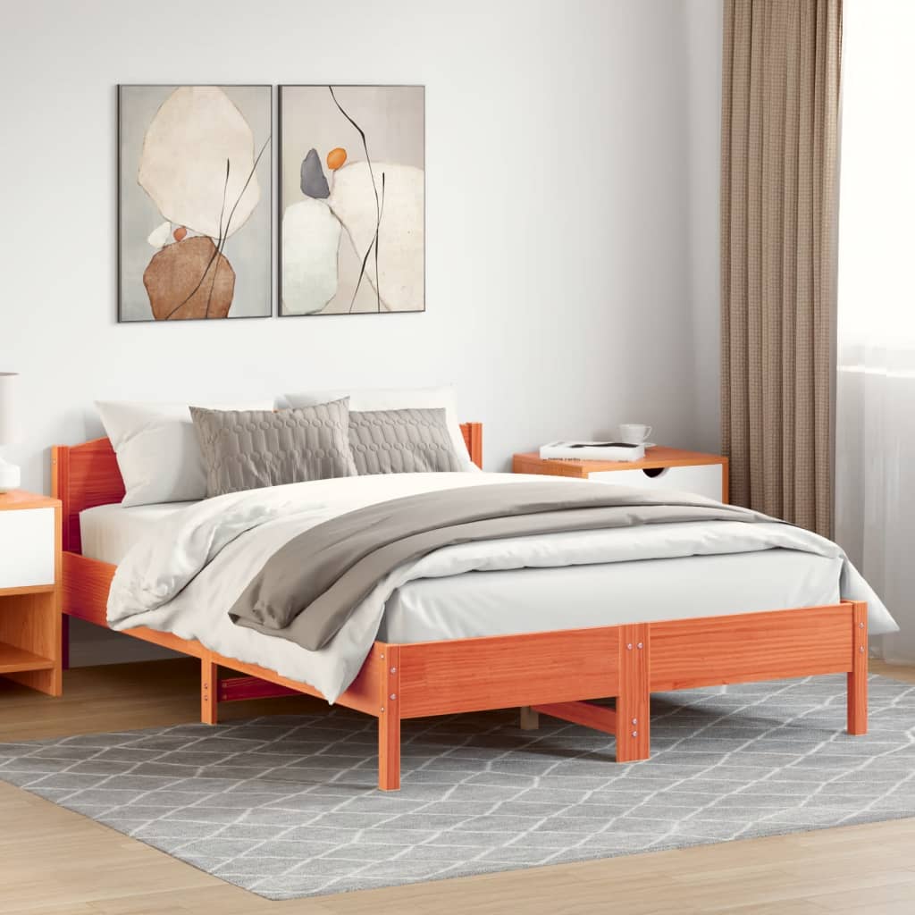 vidaXL Bedframe zonder matras massief grenenhout 200x200 cm