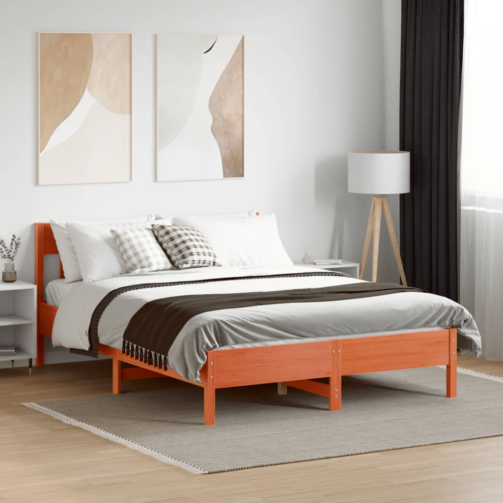 vidaXL Bedframe zonder matras massief grenenhout 200x200 cm