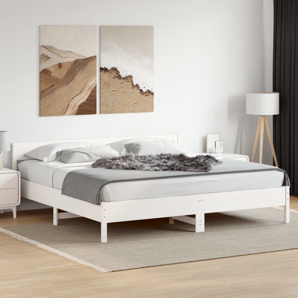 vidaXL Bedframe zonder matras massief grenenhout 200x200 cm