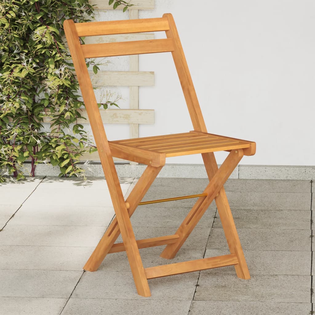 vidaXL Bistrostoelen 4 st inklapbaar massief acaciahout