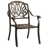 vidaXL 5-delige Tuinset gietaluminium wit