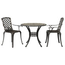 vidaXL 3-Piece Cast Aluminum Bistro Set White