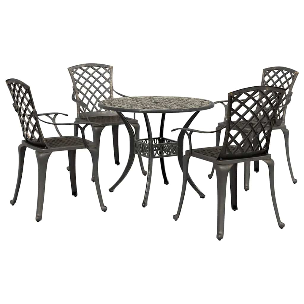 vidaXL 3-Piece Cast Aluminum Bistro Set White
