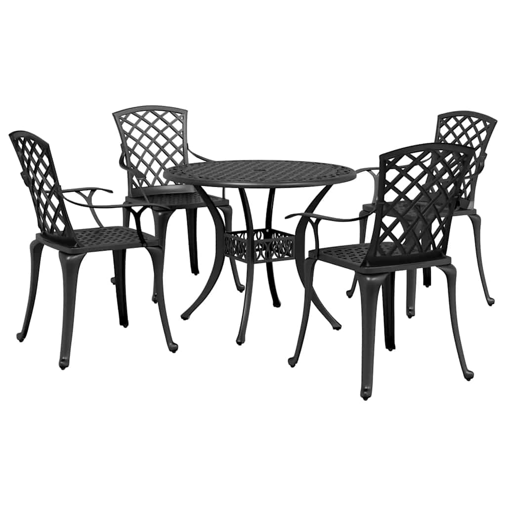 vidaXL 3-Piece Cast Aluminum Bistro Set White