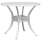 vidaXL 3-Piece Cast Aluminum Bistro Set White