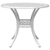 vidaXL 3-Piece Cast Aluminum Bistro Set White