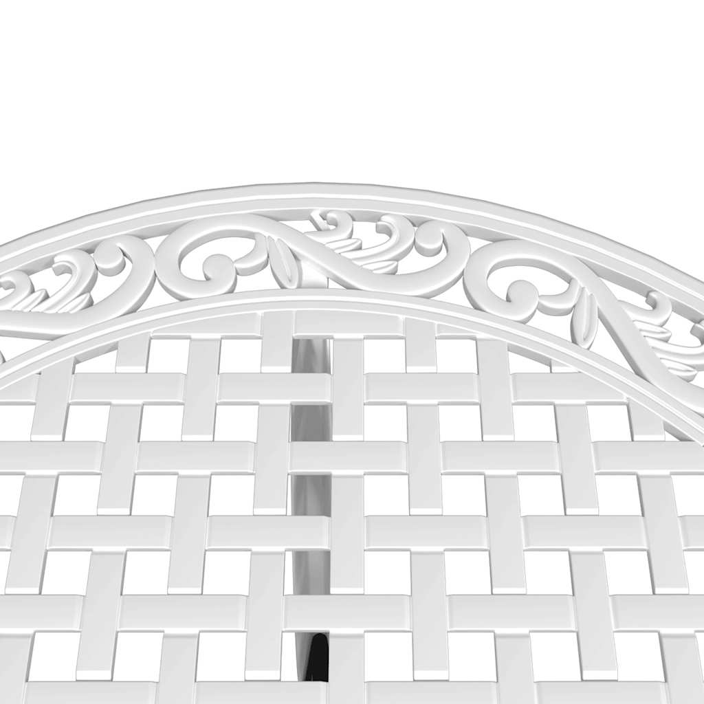 vidaXL 3-Piece Cast Aluminum Bistro Set White
