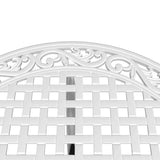 vidaXL 3-Piece Cast Aluminum Bistro Set White