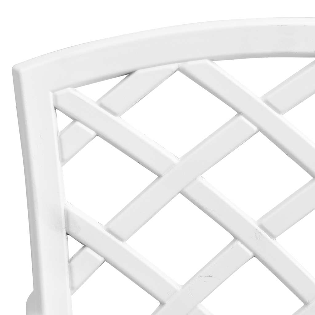 vidaXL 3-Piece Cast Aluminum Bistro Set White