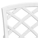 vidaXL 3-Piece Cast Aluminum Bistro Set White