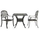 vidaXL 3-Piece Cast Aluminum Bistro Set Bronze