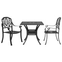 vidaXL 3-Piece Cast Aluminum Bistro Set Bronze