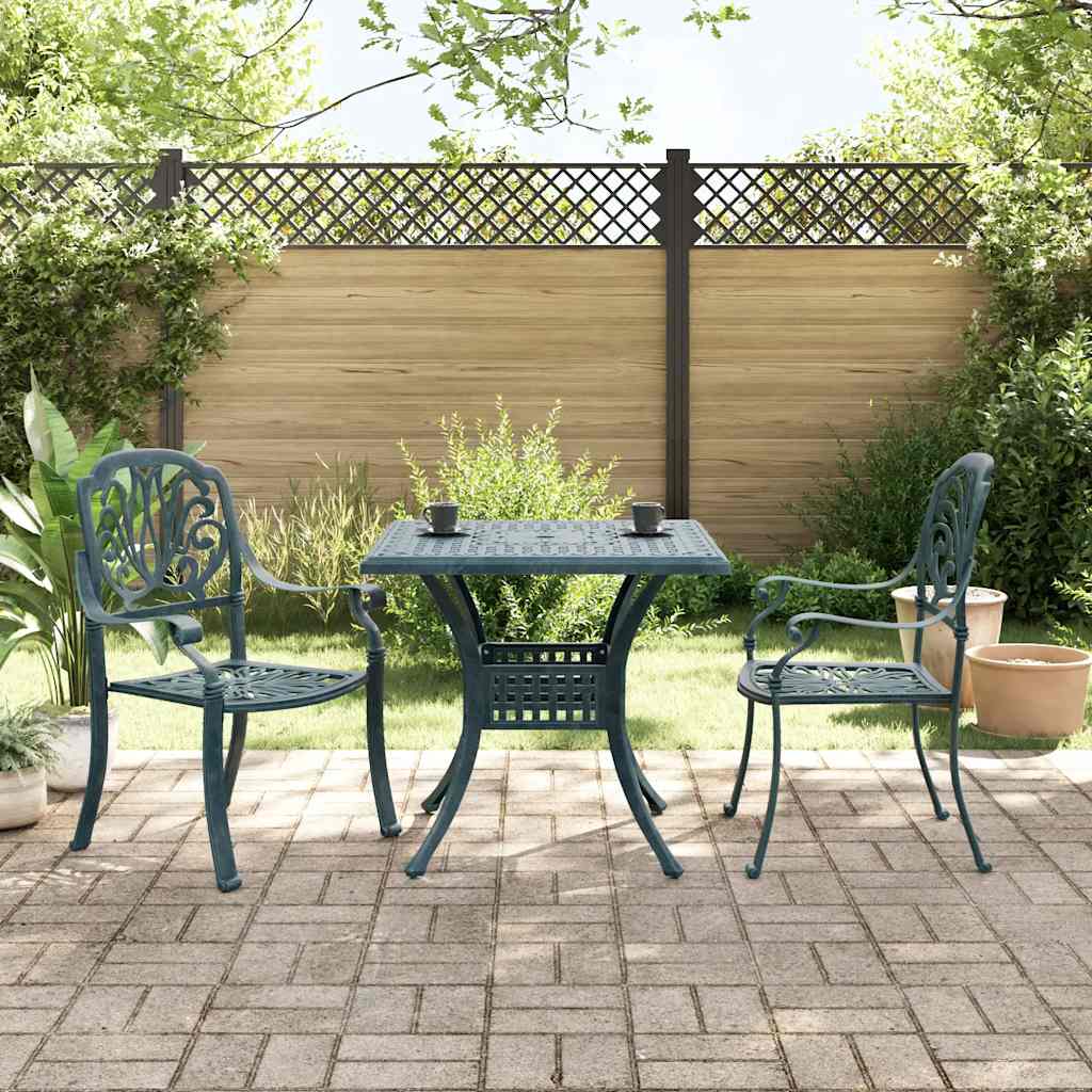 vidaXL 3-Piece Cast Aluminum Bistro Set Bronze