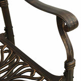 vidaXL 3-Piece Cast Aluminum Bistro Set Bronze