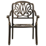 vidaXL 3-Piece Cast Aluminum Bistro Set Bronze