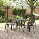 vidaXL 3-Piece Cast Aluminum Bistro Set White