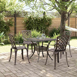 vidaXL 3-Piece Cast Aluminum Bistro Set White