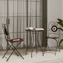 vidaXL 3-delige Bistroset keramische tegel terracotta