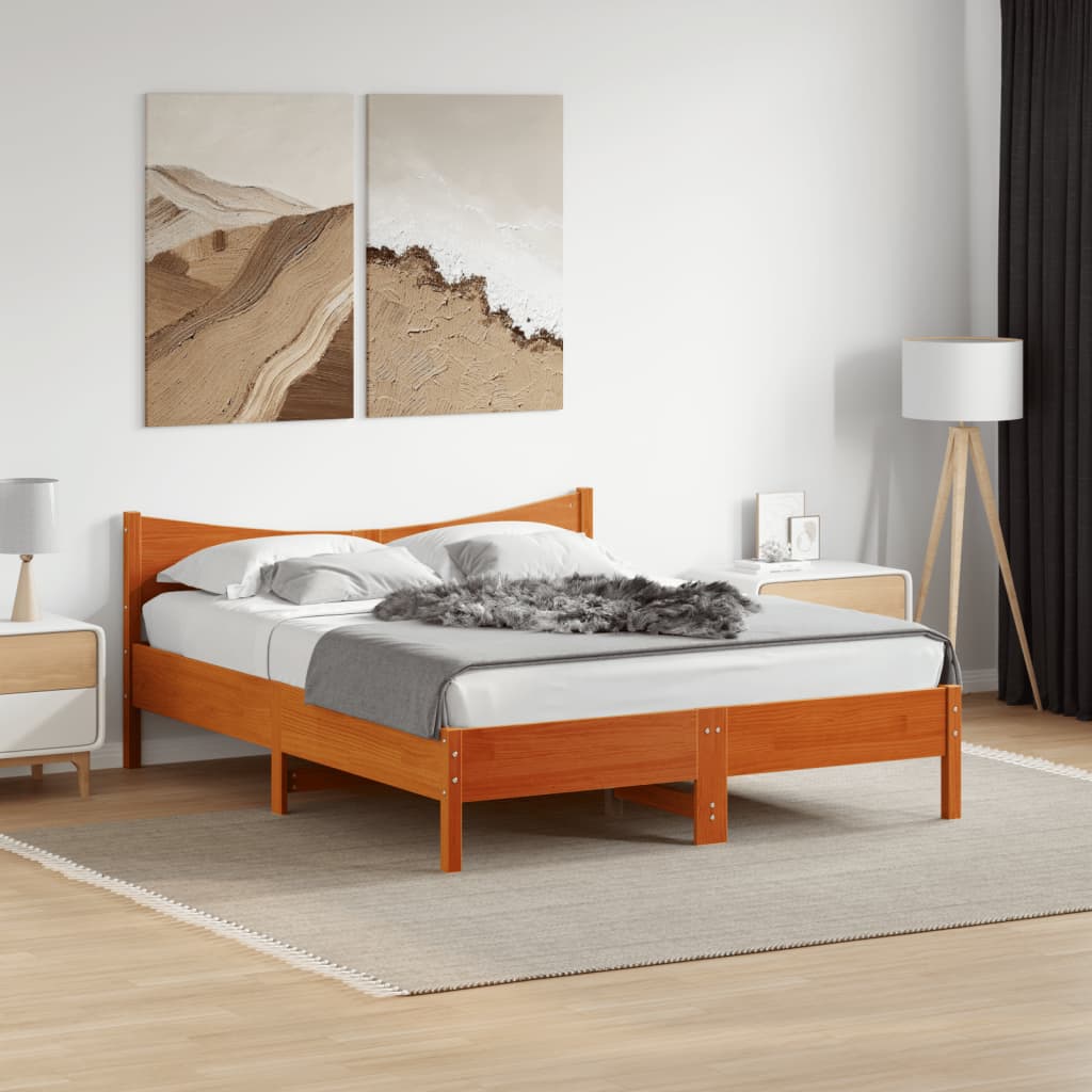 vidaXL Bedframe zonder matras massief grenenhout 200x200 cm