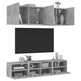 vidaXL 5-delige Tv-meubelset bewerkt hout wit